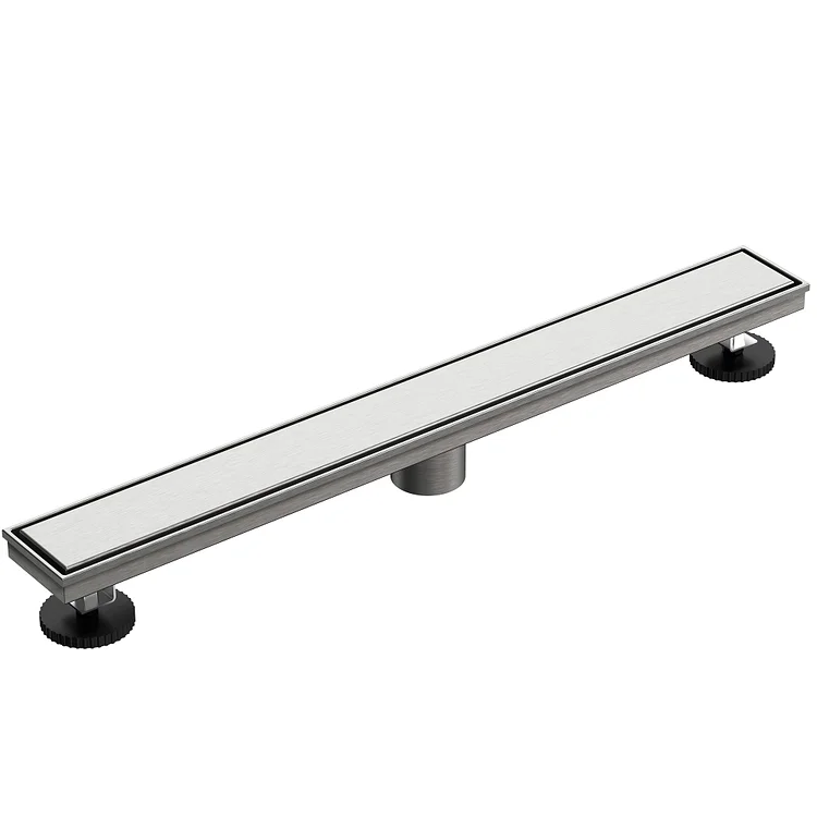 SFS-3069-NK The EVERSTEIN brushed nickel 24-inch extended rectangular stainless steel floor drain