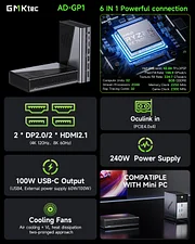 m*i様 GMKtec AD-GP1 RX 7600M XT ポータブルeGPU AMD Radeon 7600M XT-- AD-GP1 External GPU Docking Station