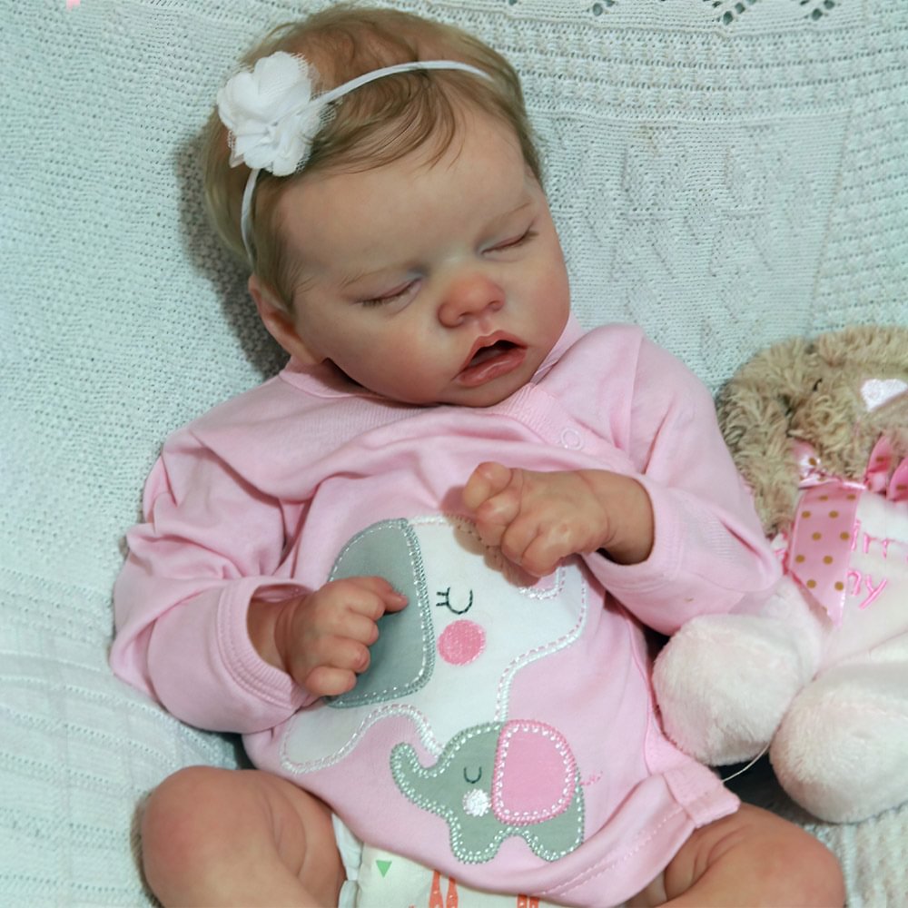 [Special Kids Birthday Gift] 12'' Namei Realistic Reborn Soft Slicone Baby Newborn Eyes Closed Girl Doll