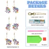 6Pcs DIY Diamond Painting Running Unicorn Keychain