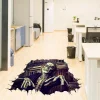 Autocollants de sol et autocollants muraux amovibles 3D pour Halloween