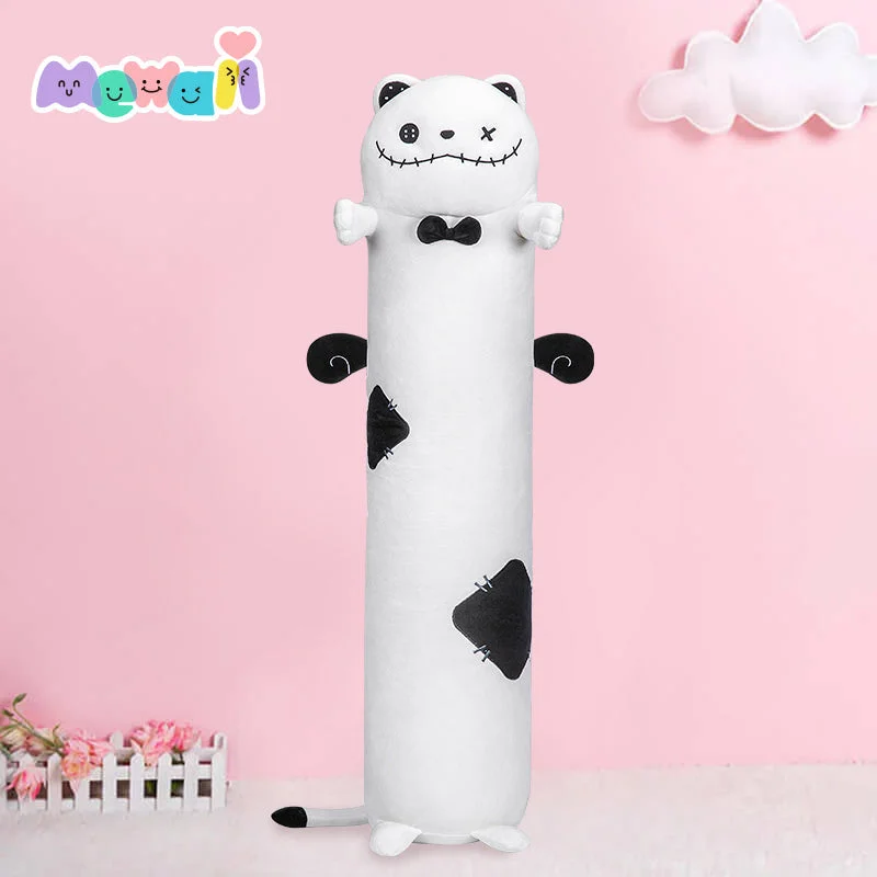 Mewaii® Funny Long Cat Plush Original Design Devil Kitten White Stuffed Animal Kawaii Plush Pillow Squishy Toy