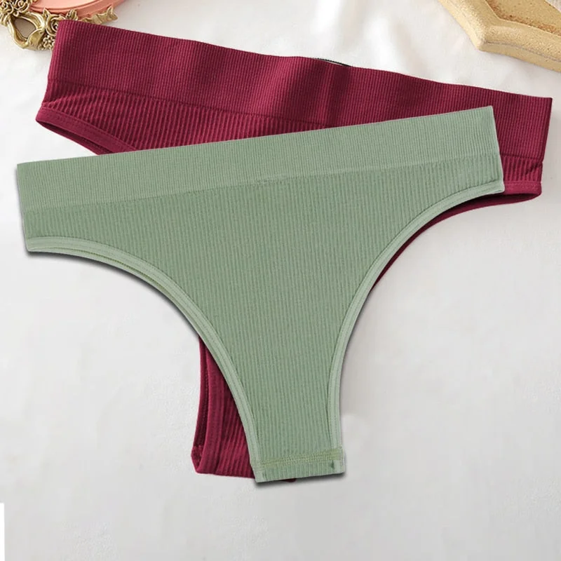 Seamless Women Pantys Girls Thongs High Waisted Soft Woman Briefs Fashion 6 Solid Colors S-XL Sexy Underpants For Women New