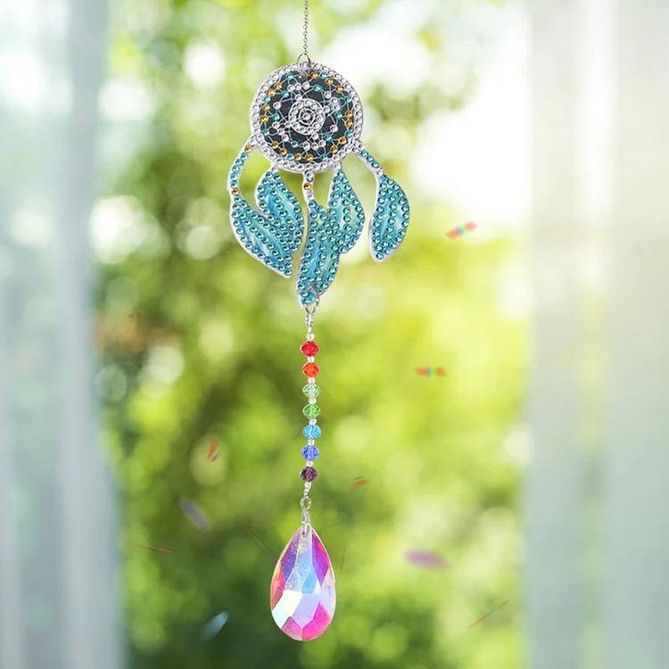 5D Diamond Painting Wind Chime Pendant Window Hanging Butterfly Aimaal  Special Shaped Diamond Mosaic Catching Dream Home Decor