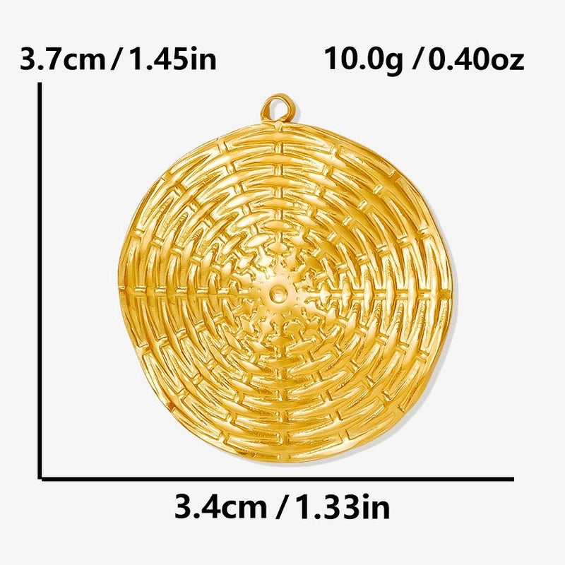 304 Stainless Steel 18K Gold Plated Geometric Pendant