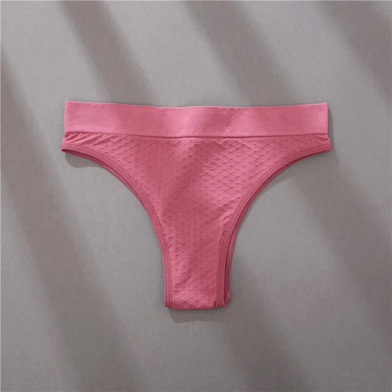 FINETOO 1/2PCS S-2XL Women Thongs G-String 8 Solid Colors Pantys Lingerie Underwear Female Seamless Plus Size Sexy Girl Panties