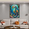 (Big Size)Seahorse - 11CT Stamped Cross Stitch - 40*60cm - Animal