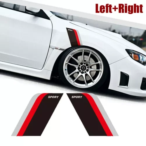 Dronehint 2x Sport Racing Sticker Car Exterior Parts Body Trims Fender Graphic Decal Decor (For: Acura) Parts