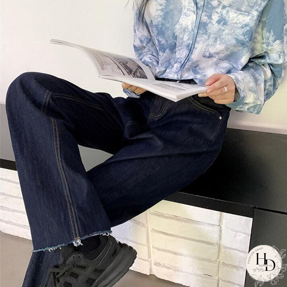 Woman Jeans High Waist Clothes Wide Leg Denim Clothing Blue Streetwear Vintage Quality Fall Fashion Harajuku Straight Pants