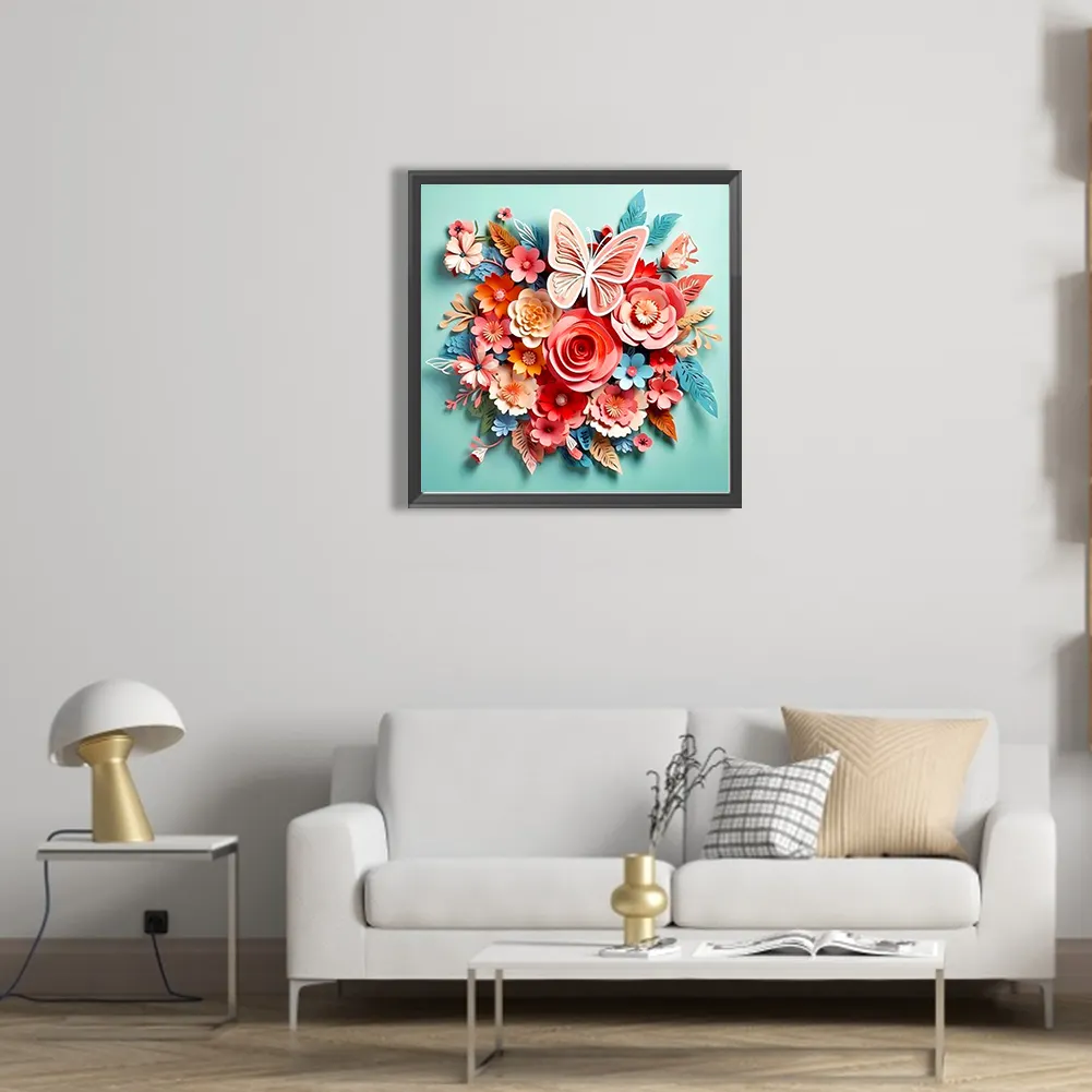 Partial AB Diamond Painting - Full Square Drill - Flower(Canvas|45*45cm)