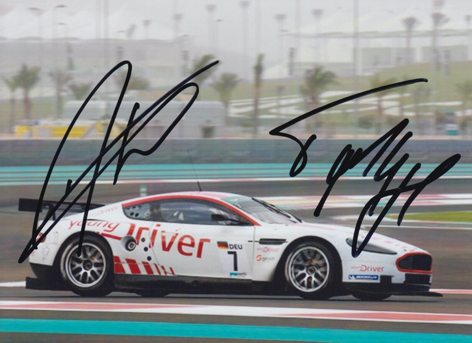 Darren Turner, Tomas Enge Hand Signed 7x5 Photo Poster painting - FIA GT Championship 10.