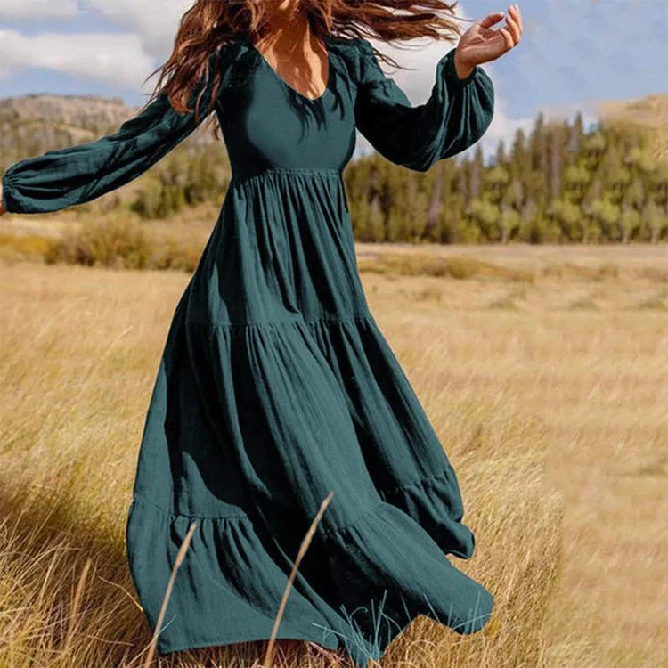 Brownm Street Pullover Temperament Women's Swing Dress
