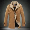 Men's Winter New Stand Collar Wool Jacket