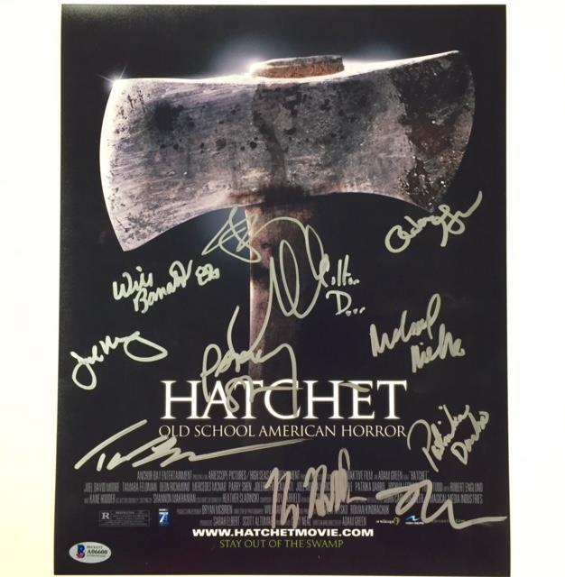 HATCHET Cast Signed 11x14 Movie Poster Photo Poster painting w/ BAS Beckett COA LOA ~KANE HODDER