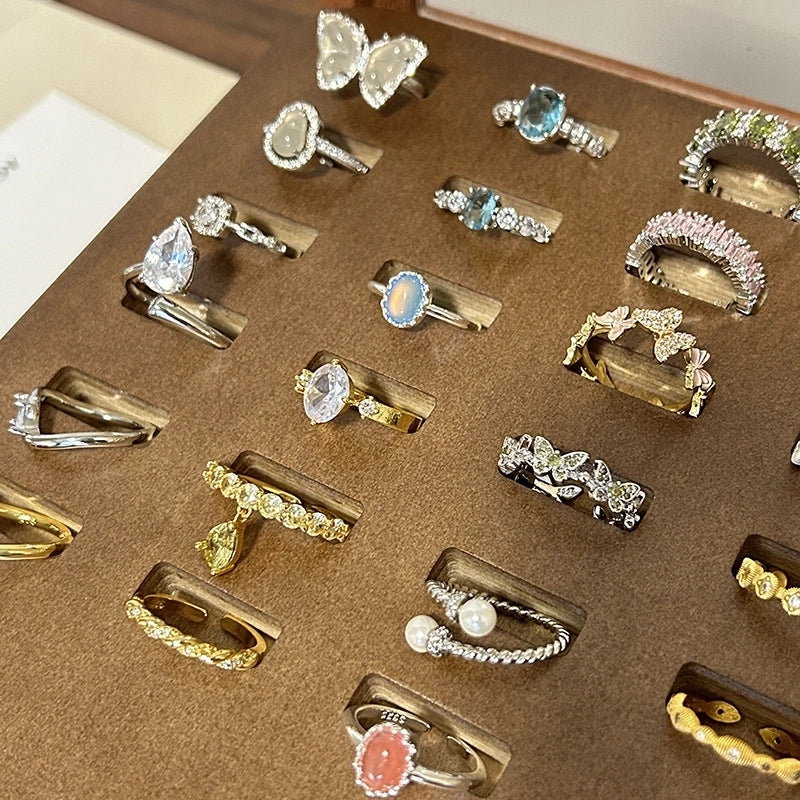 Minimalist Geometric Copper Plating Women’s Open Rings