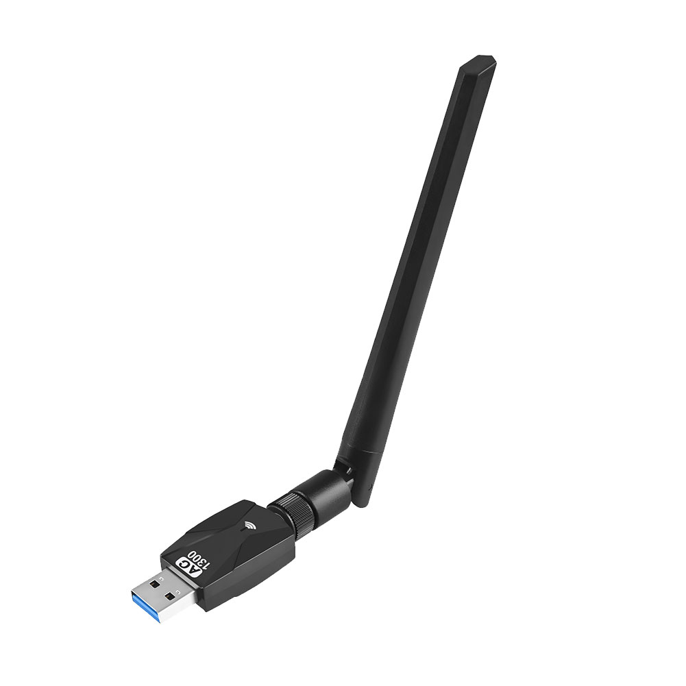 

1300M USB Mini WiFi Dongle Adapter Dual Band Wireless Receiver with Antenna, 501 Original