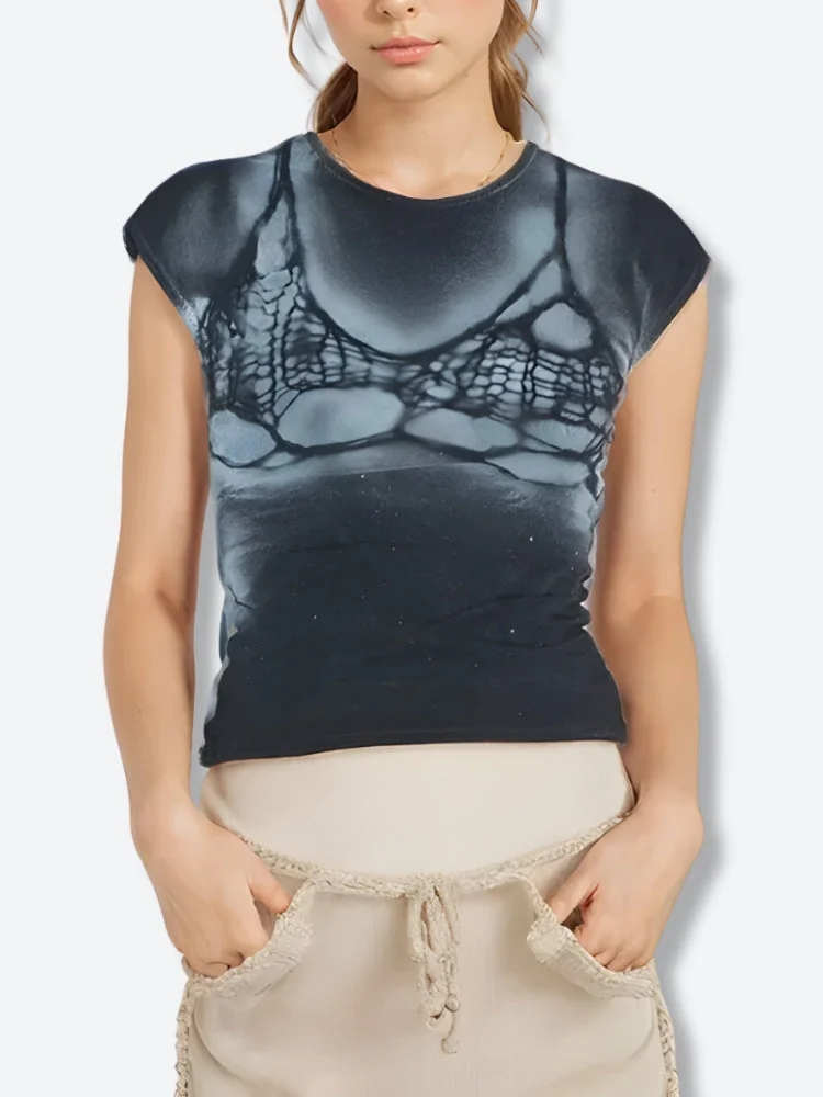 Brownm Printed Tee