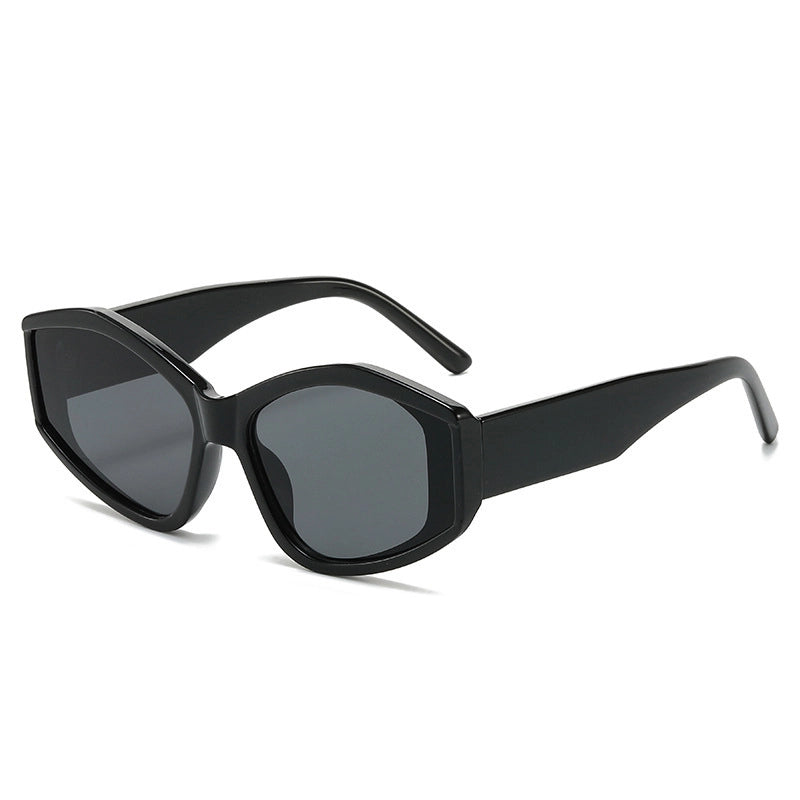 Casual Basic Minimalist Irregular Ac Cat Eye Full Frame Women’s Sunglasses