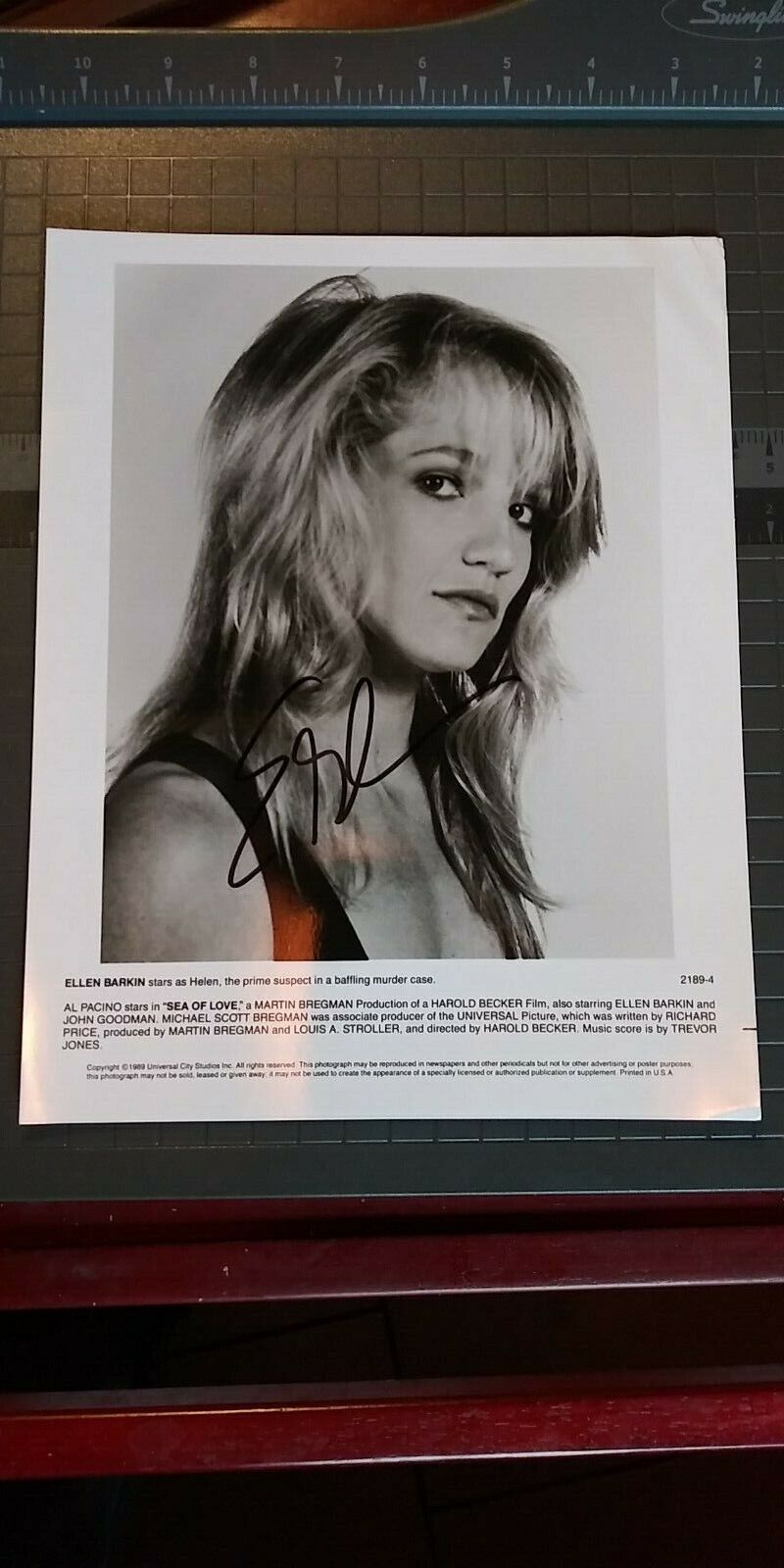 Ellen Barkin signed 8x10