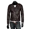 Gioiacombo™ Giacca in pelle da uomo slim fit in pelle PU con fibbia in metallo