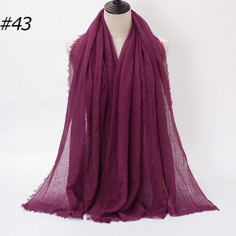 20 Pieces Fashion Solid Color Cotton Pashmina Scarves