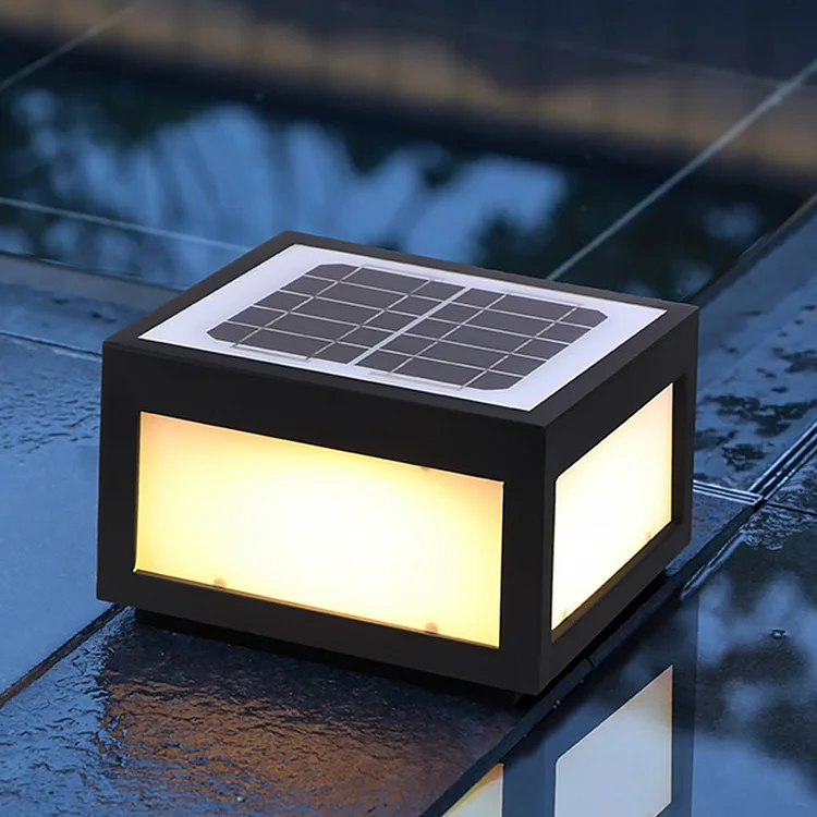 Outdoor Courtyard Waterproof LED Solar Pillar Lights Landscape Lighting - Appledas