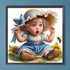 Diamond Painting-DIY Full Round Drill Garden Girl(40*40 CM)