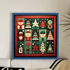 Christmas Tree Snowman-14CT Stamped Cross Stitch 40*40cm/15.75*15.75in