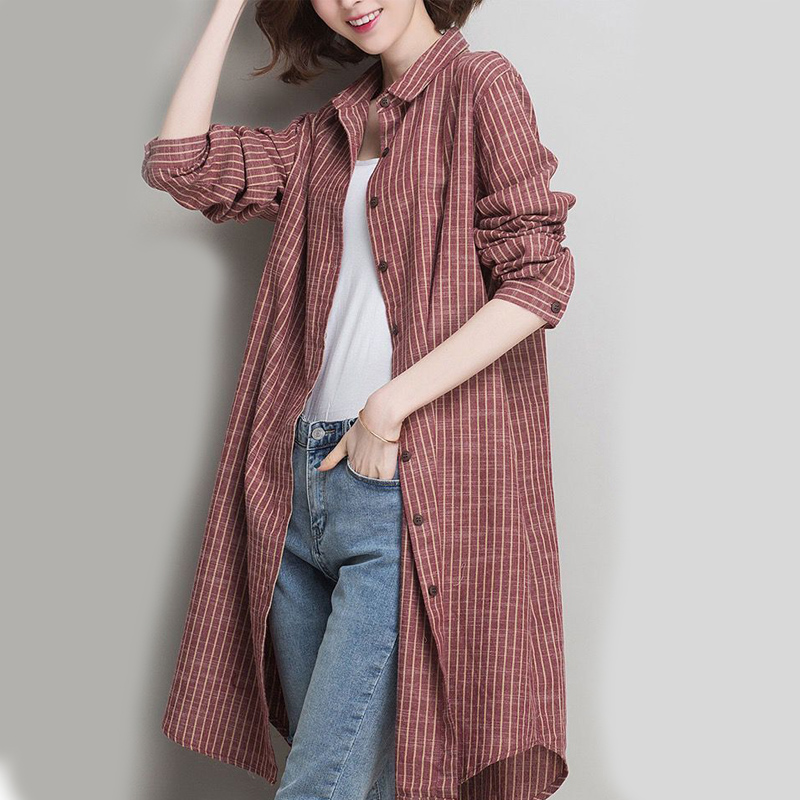 Teaysha Striped Lapel Cardigan – Women’s Spring Summer Outfits for Casual Korean Style  