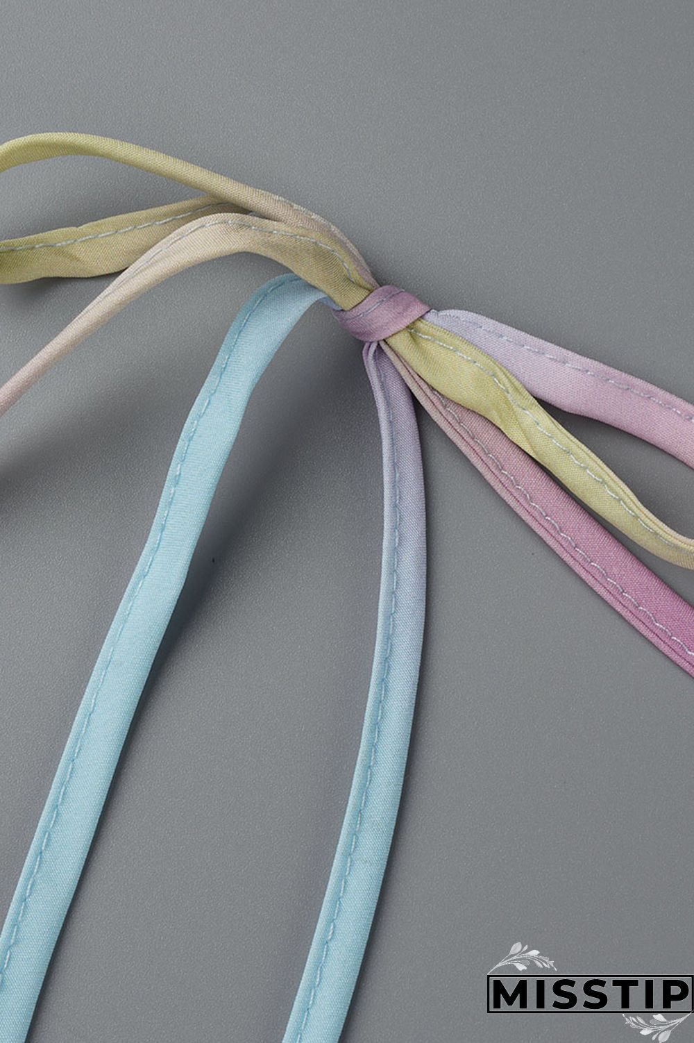 Gradient Color Fashion Casual Print Bandage Backless Halter Sleeveless Dress Dresses