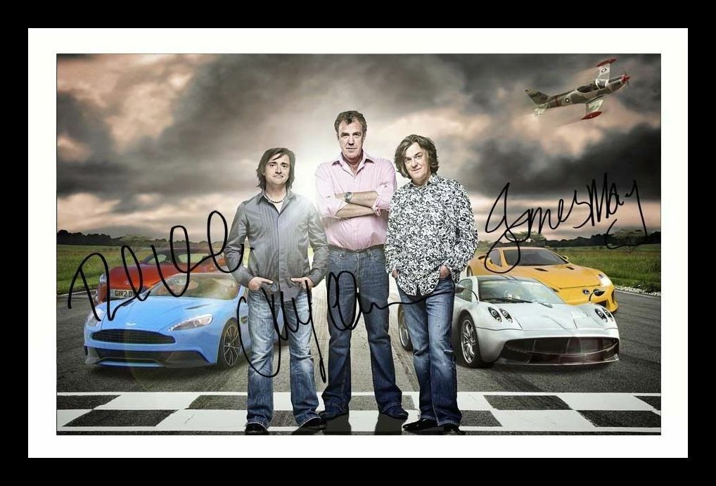 Top Gear - Richard Hammond & Jeremy Clarkson & James May Signed & Framed Photo Poster painting 3