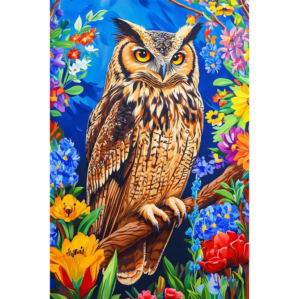 Full Round Diamond Painting - Owl(Canvas|40*60cm)