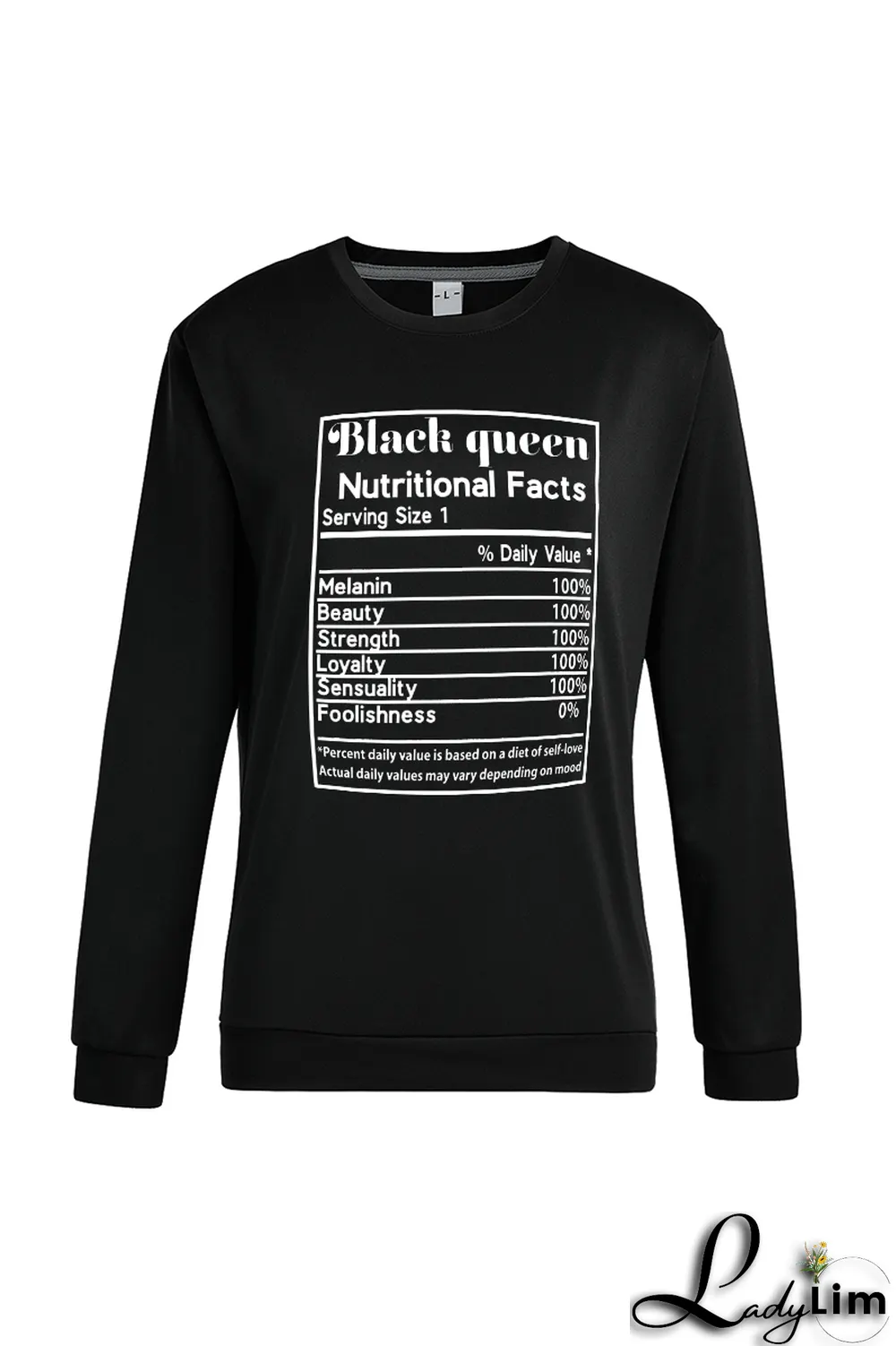 Black Fashion Street Print Patchwork Letter O Neck Tops