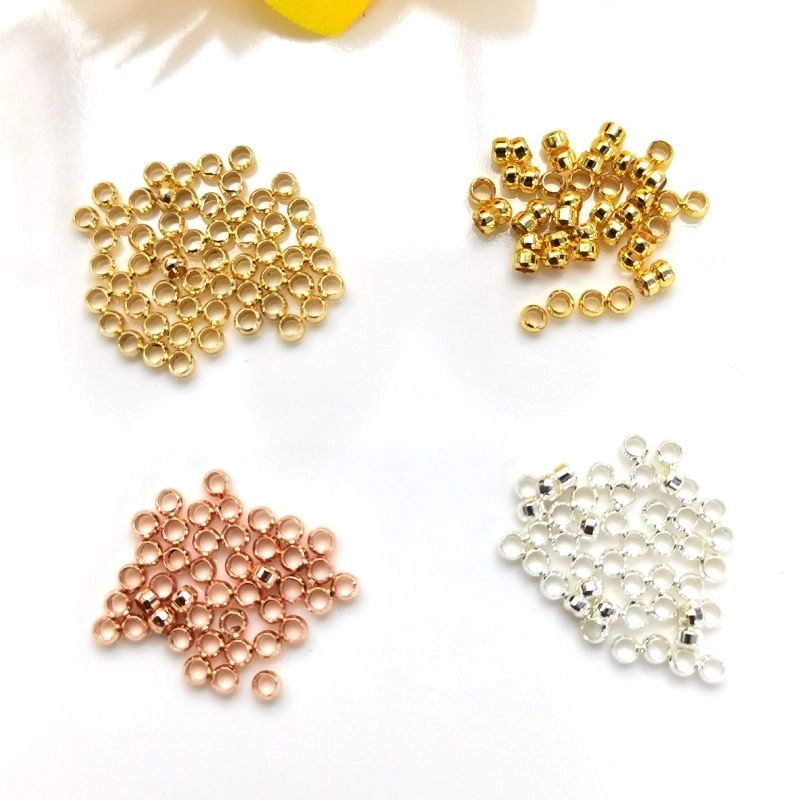 100 PCS/Package Copper Solid Color Beads