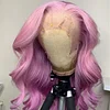 360 Lace Frontal Wig Pink Pre Plucked Baby Hair Brazilian Lace Front