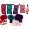 Hair Ball Airbag Bracket Diamond Huawei iPhone Samsung Case