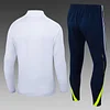 2025/2026 Real Madrid Half-Pull Training Suit White Football Shirt 1:1 Thai Quality Set