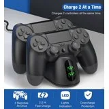 DinoFire PS4 Controller Charger for DualShock 4 Controller Charging Dock, Charger Station with LED Indicator for PS4