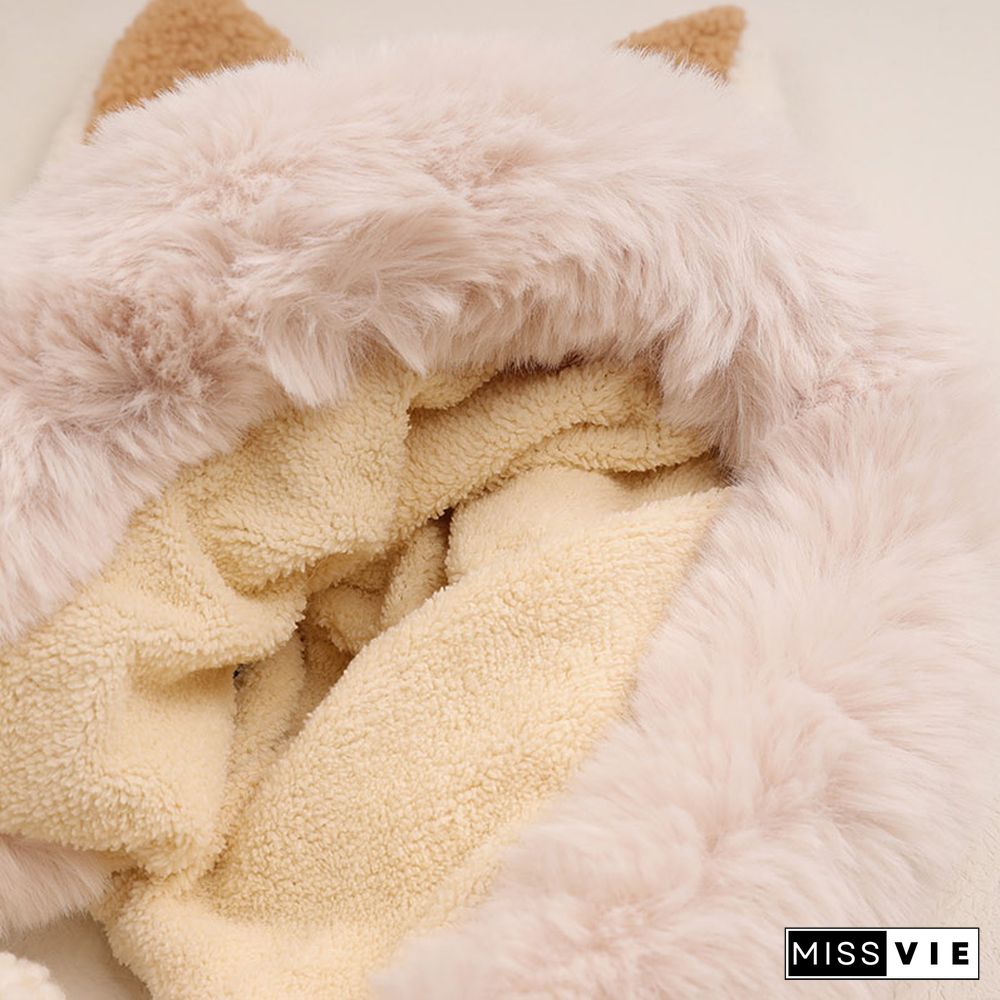 Cartoon Bunny Ears Fleece Hat