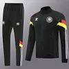 2024/2025 Germany Long Zipper Jacket Training Suit Black Football Shirt 1:1 Thailand Quality Set