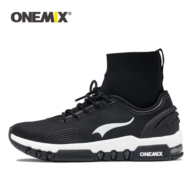 ONEMIX Men Boots Running Shoes Women Sneakers High Top Winter Snow Boots Outdoor Waterproof Walking Trekking Sneaker