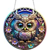 Diamond Painting Single-sided Owl Pendant for Home Garden