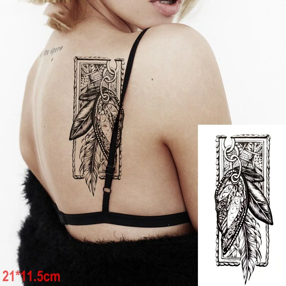 Waterproof Temporary Tattoo Sticker Wolf Forest Moon Tree Bear Animal Fake Tatoo Flash Tatto Arm Leg Body Art for Women Men