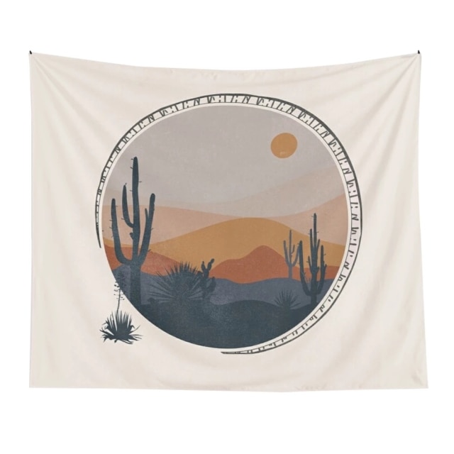 

Wall Tapestry - Sun Moon Abstract Mountains Sunset-150*130cm, 501 Original