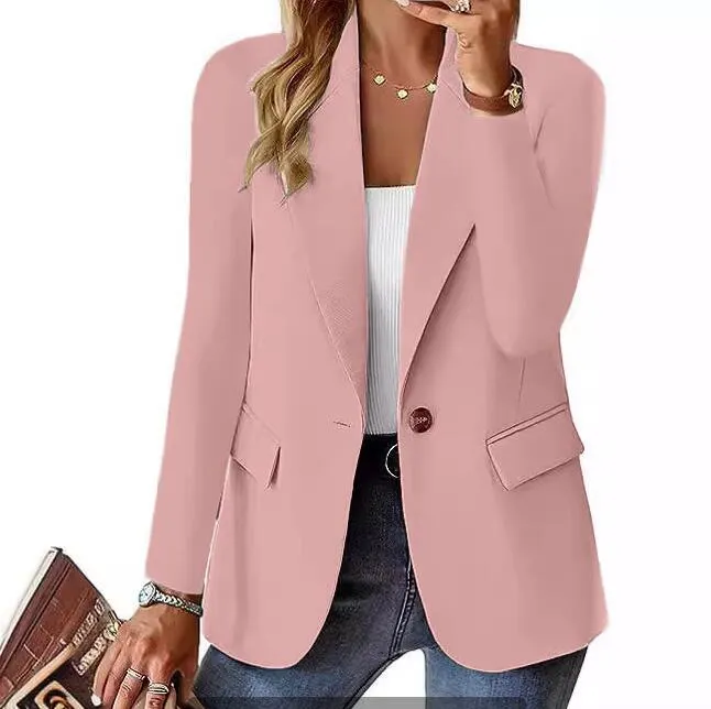 Brownm Brownm Explosion Autumn Long Sleeve Solid Color Cardigan Small Suitcase Woman