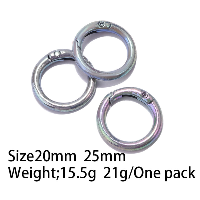 Basic Round Alloy Plating Unisex Bag Pendant Keychain