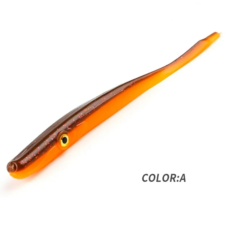 Xaperni  Fishing Tackle 125mm 180mm Crazy Slug Soft Fishing Lure Seabass Artificial Bait Silicone Worm Shad Eel Needfish