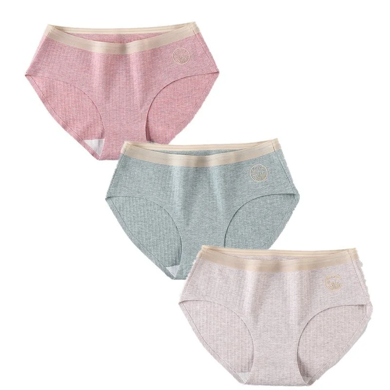 3 Pcs/Set Sexy Seamless Cotton Underwear Women Panty Soft Panties For Female Skin-friendly Panty Comfort Lingerie Women's Briefs