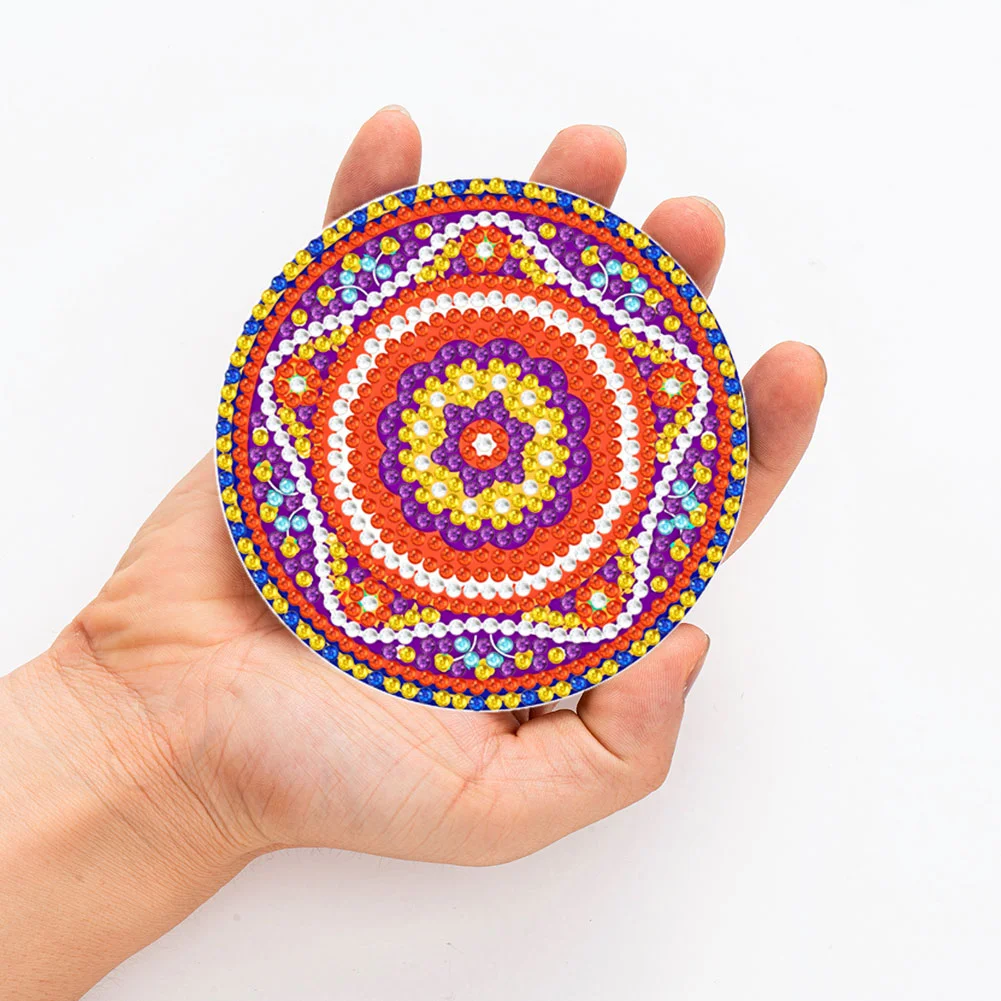 DIY Acrylic Diamond Coaster Set Cartoon Style (6 Piece Set 1 Rack)