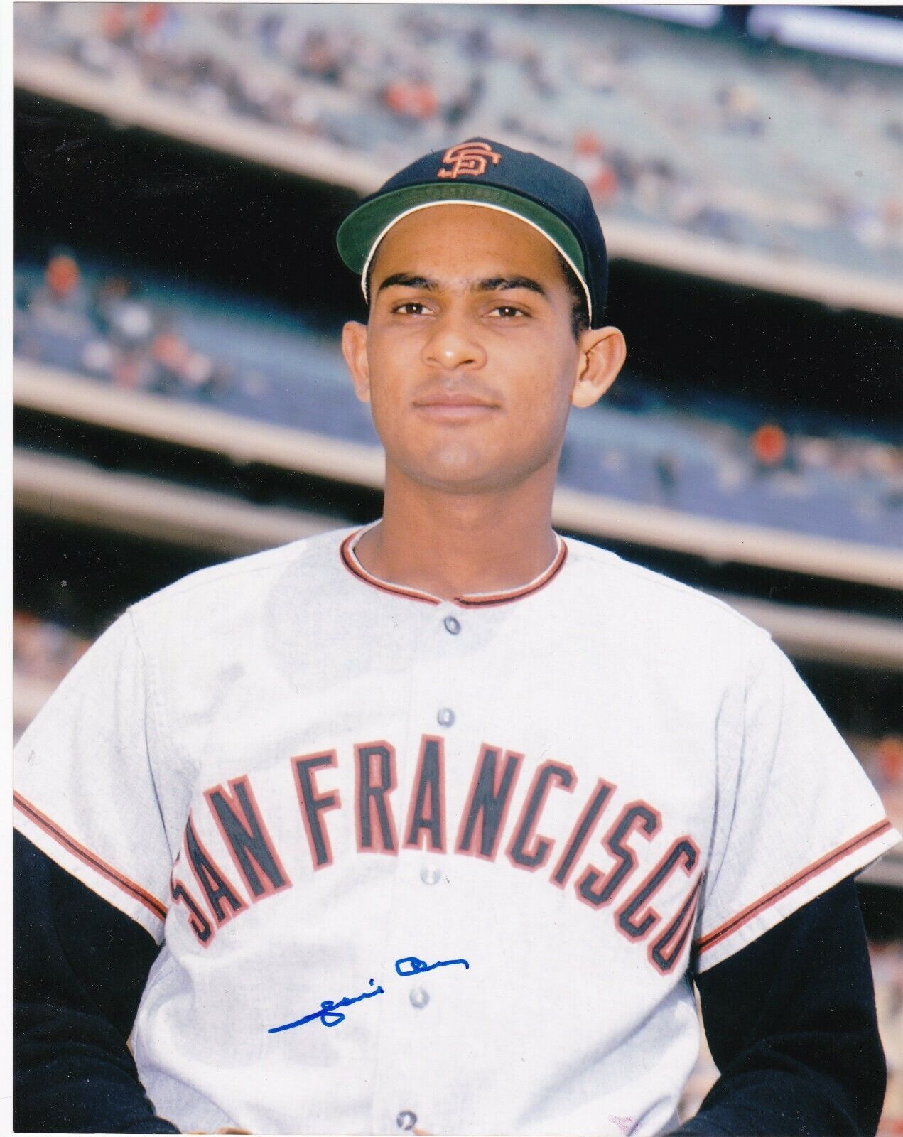 JESUS ALOU SAN FRANCISCO GIANTS ACTION SIGNED 8x10